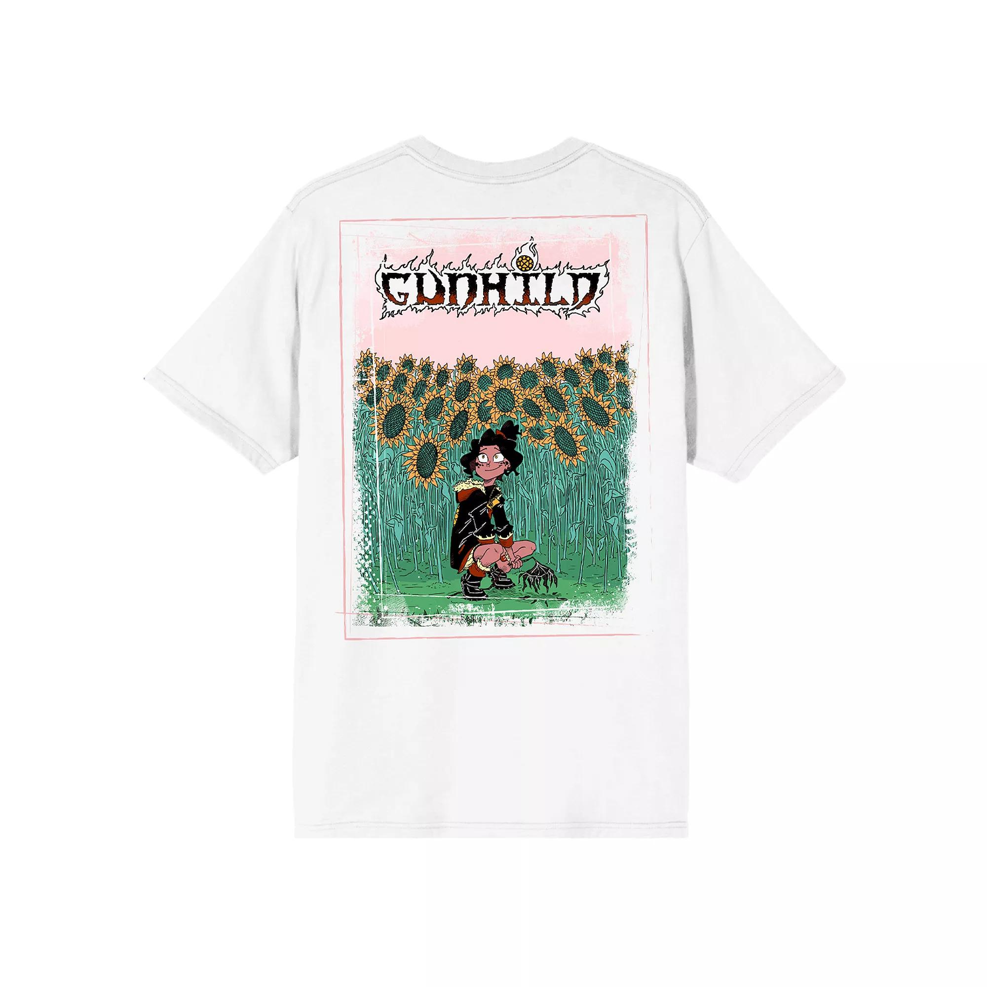 Men's Gunhild in the Sunflower Graphic Tee, Size: Large, Black Product Image