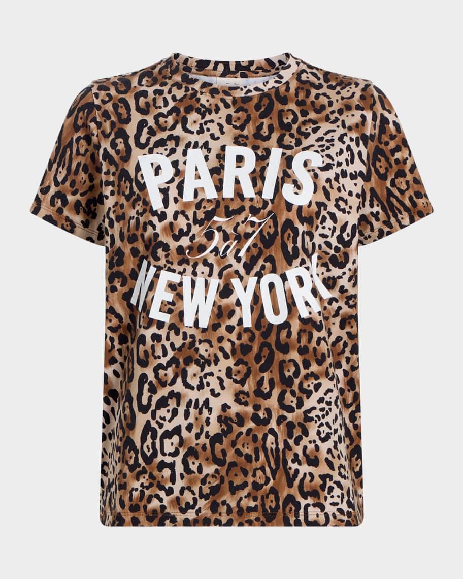 Crewneck Leopard Paris New York Tee Product Image