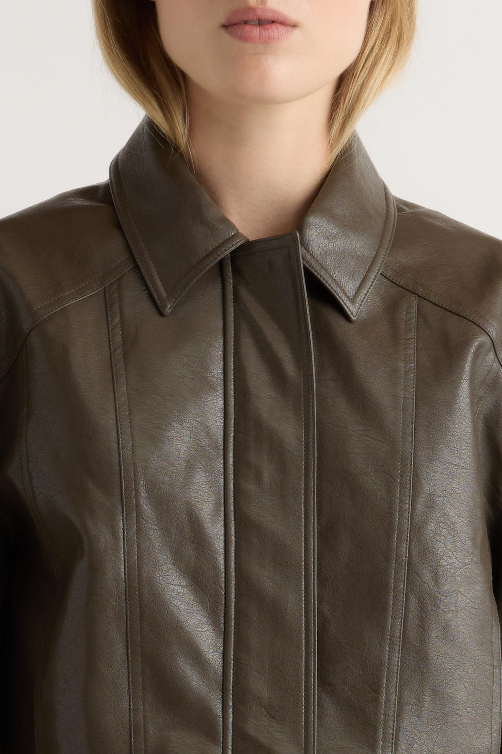 Halle Vegan Leather Jacket Product Image