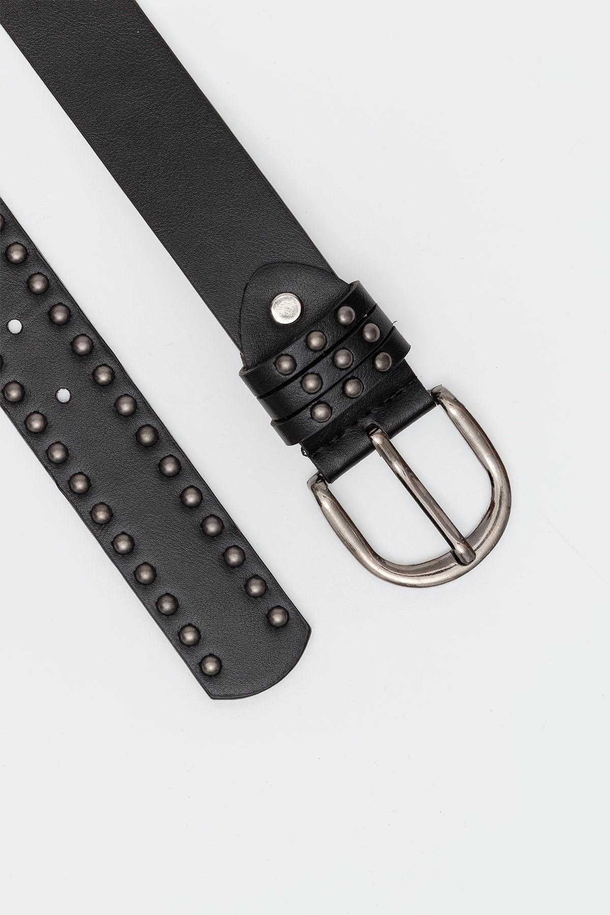 Studded Faux Leather Belt Product Image