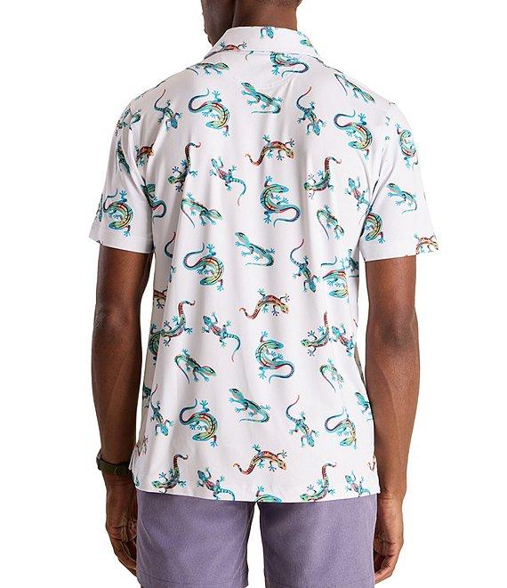 Chubbies Busy Lizard Short Sleeve Printed Peformance Polo Shirt Product Image