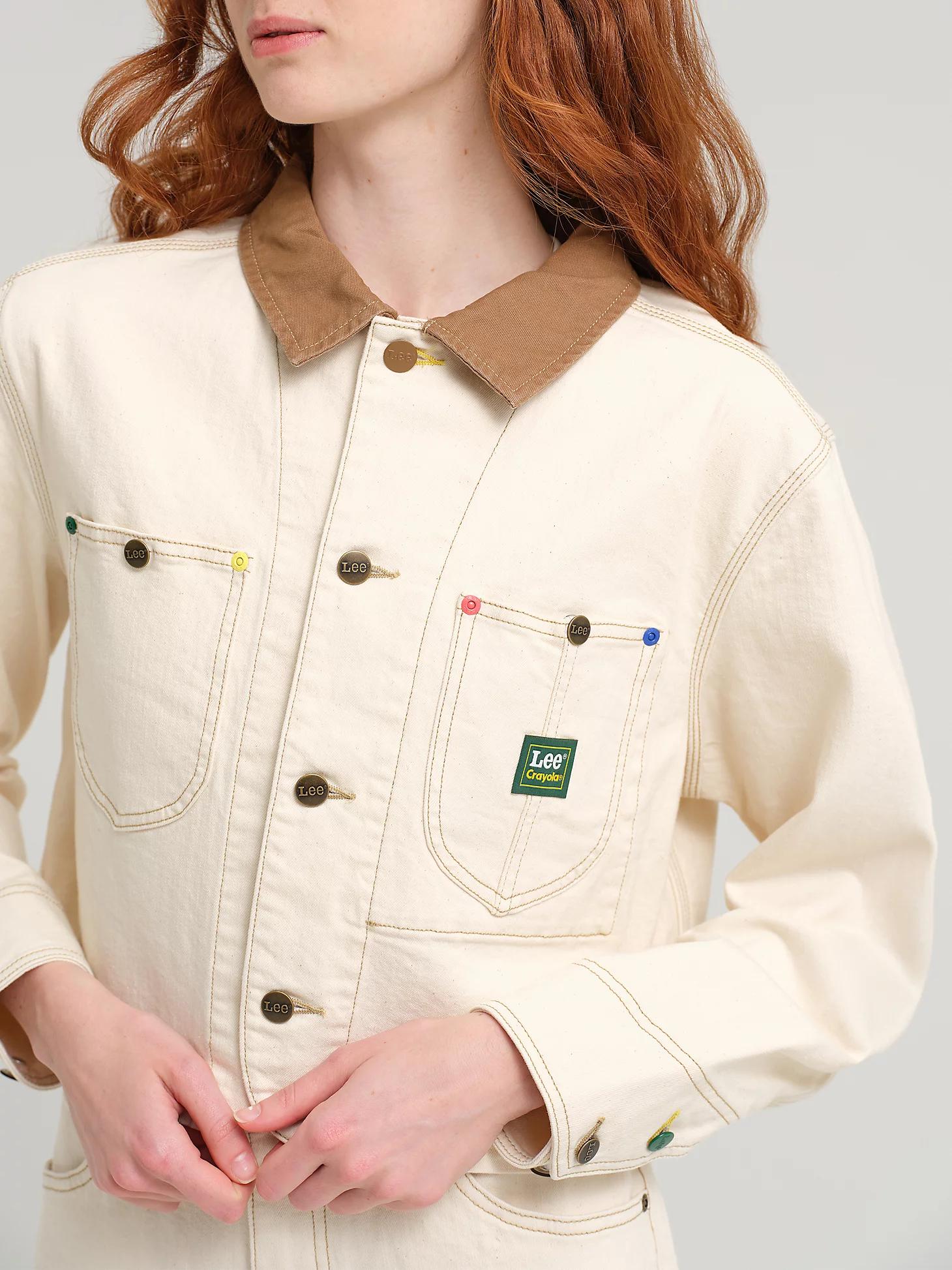 Women's Lee® x Crayola® Ecru Crop Chore Jacket | Women's Jackets & Outerwear | Lee® Product Image
