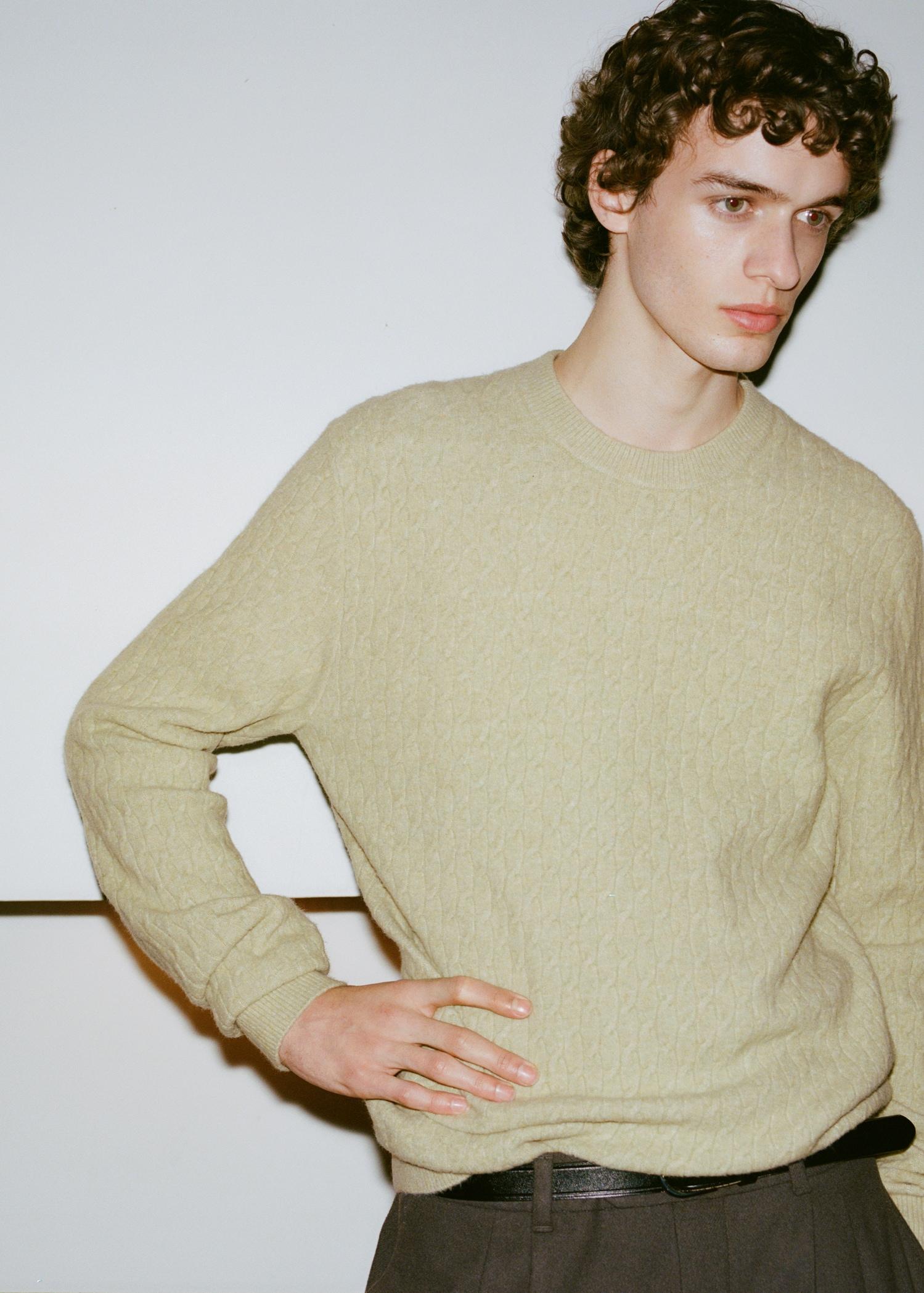 Braided knitted sweater - Men | MANGO USA Product Image