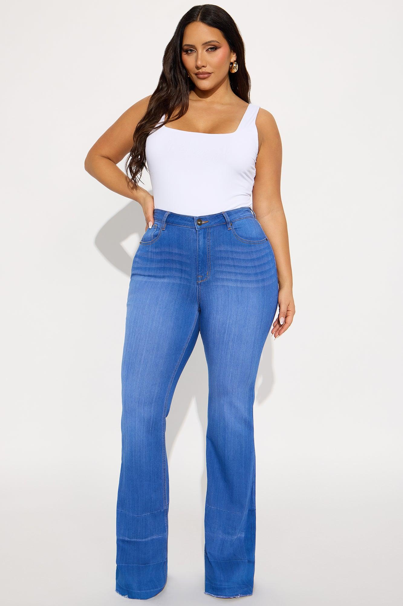 Tall Janis Super Soft Low Rise Flare Jeans - Blue Wash Female Product Image