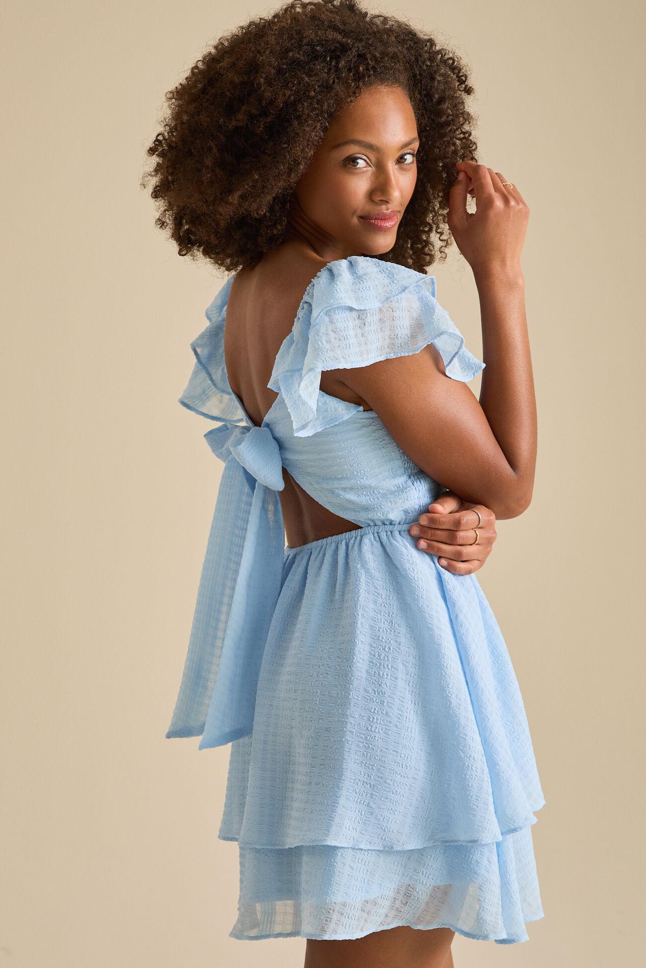 Ashley Flutter Sleeve Mini Dress Product Image