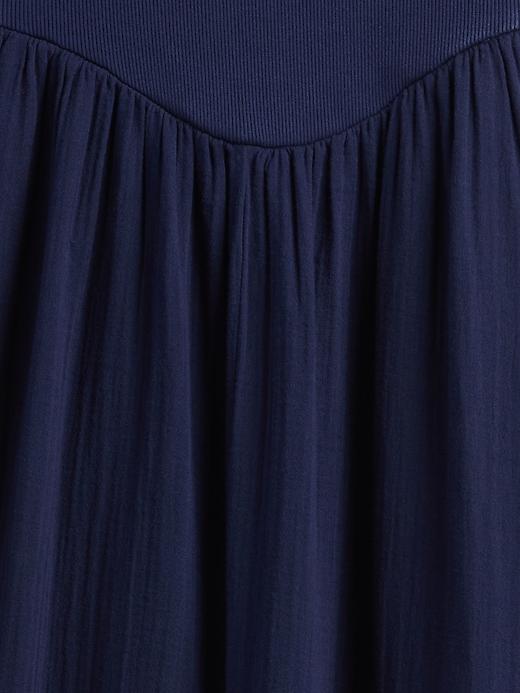 Cotton Gauze Mixed Media Maxi Dress Product Image