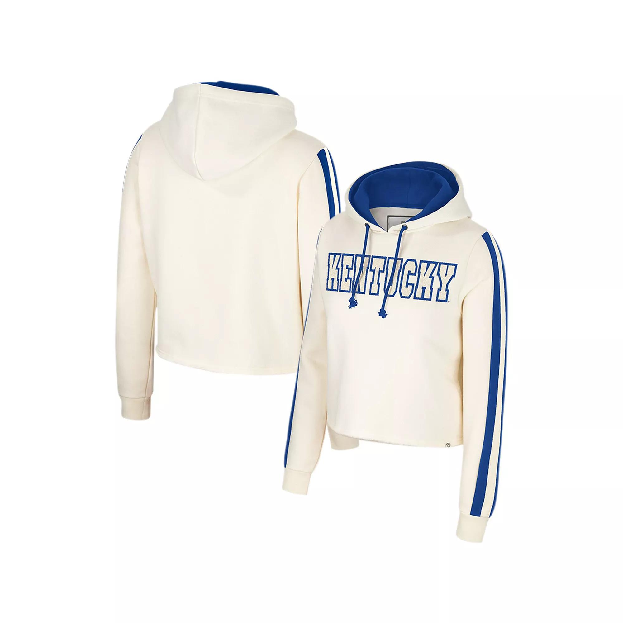 Women's Colosseum Cream Kentucky Wildcats Perfect Date Cropped Pullover Hoodie,  Product Image