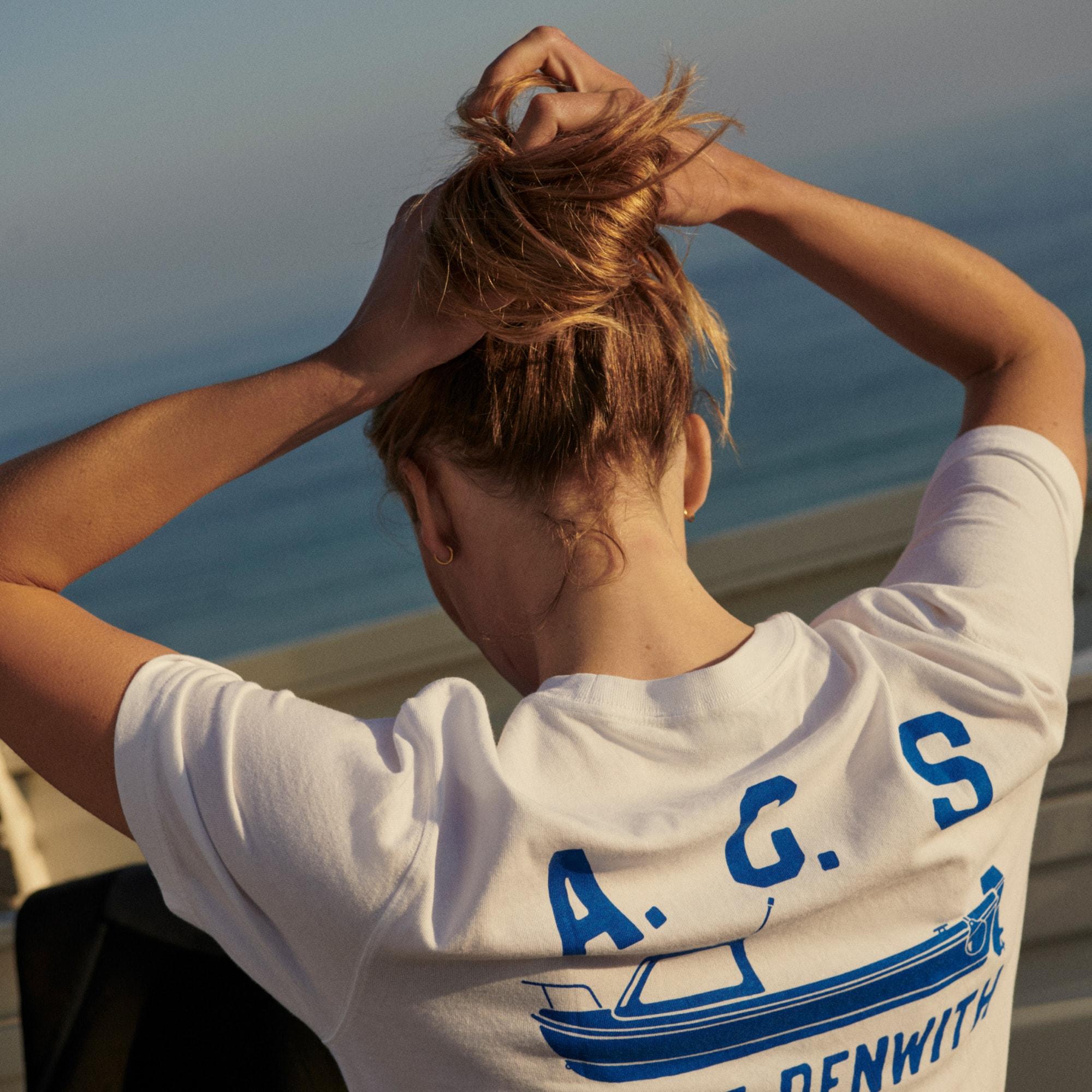 Atlantic Coastal Supplies X J.Crew vintage-wash cotton graphic T-shirt Product Image