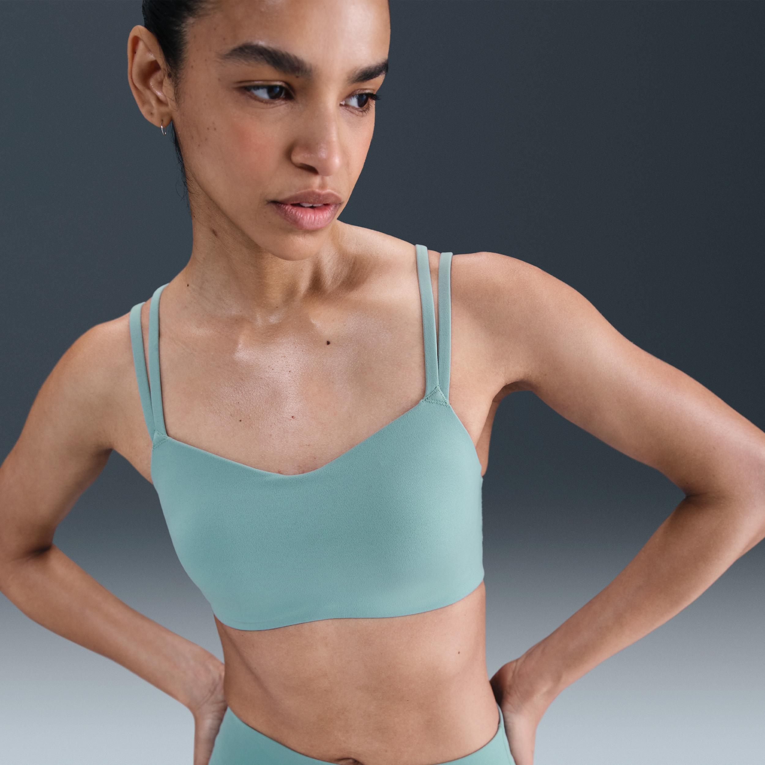 Nike Womens Zenvy Strappy Light-Support Padded Sports Bra | DO6608-017 Product Image