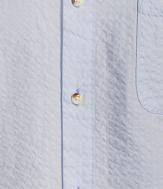 Rowm Short Sleeve Solid Seersucker Coatfront Shirt Product Image