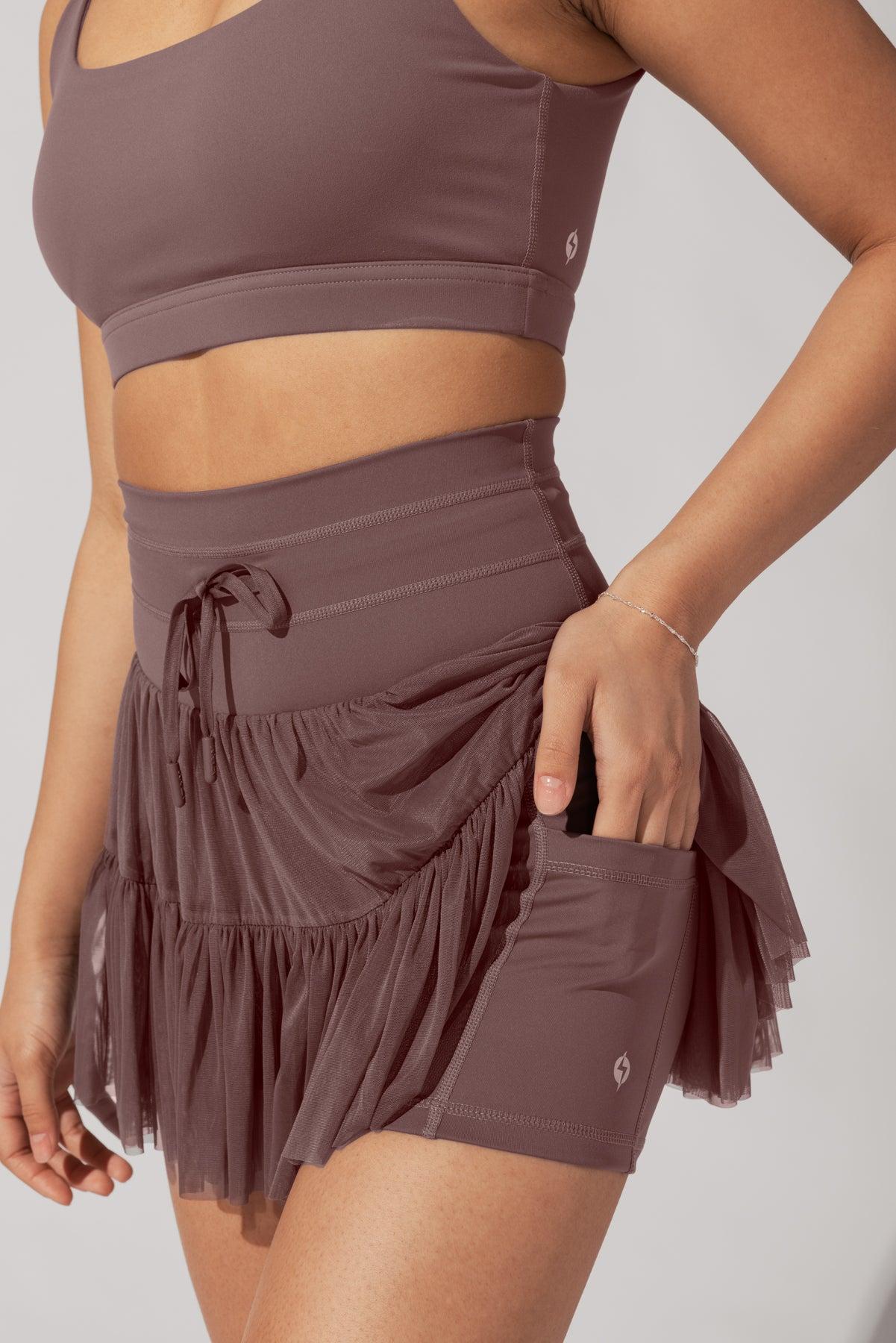 Pirouette Skort - Peppercorn Product Image