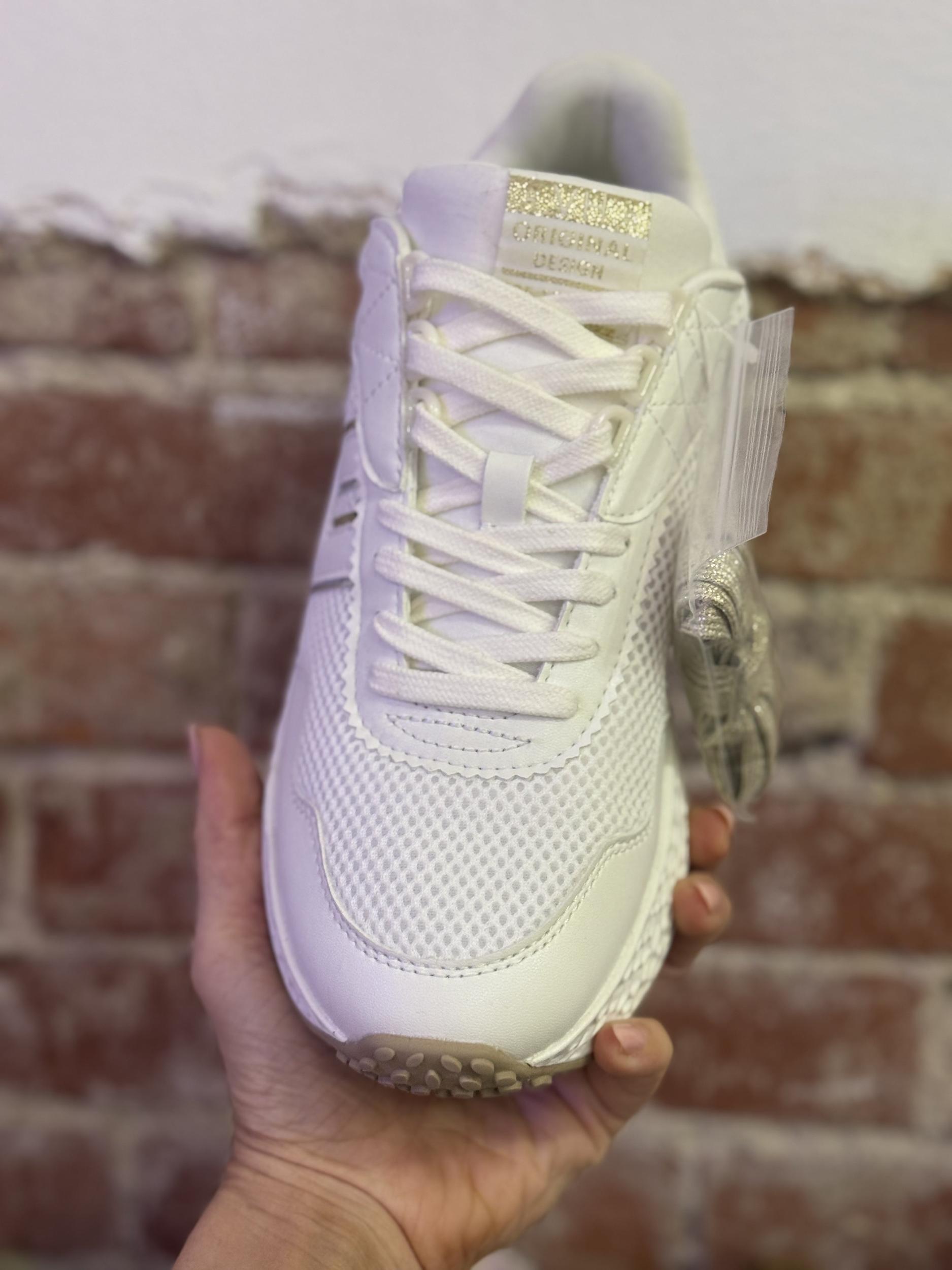 Vintage Havana Starling White Wedge Running Sneaker Product Image