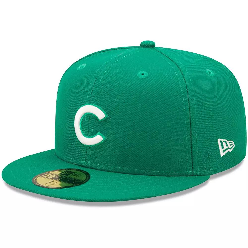 Men's New Era Kelly Green Chicago Cubs Logo White 59FIFTY Fitted Hat,  Product Image