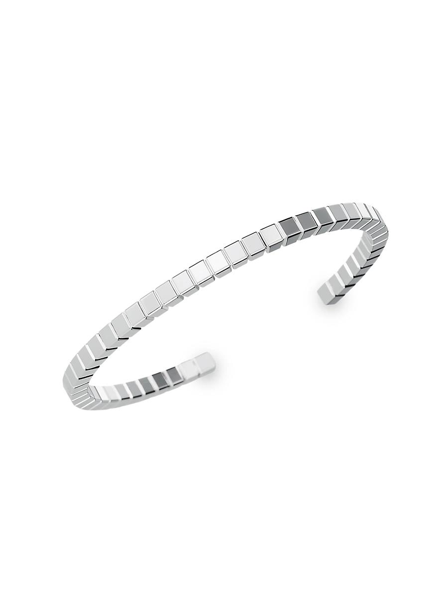 Womens Ice Cube White Gold Bangle Product Image