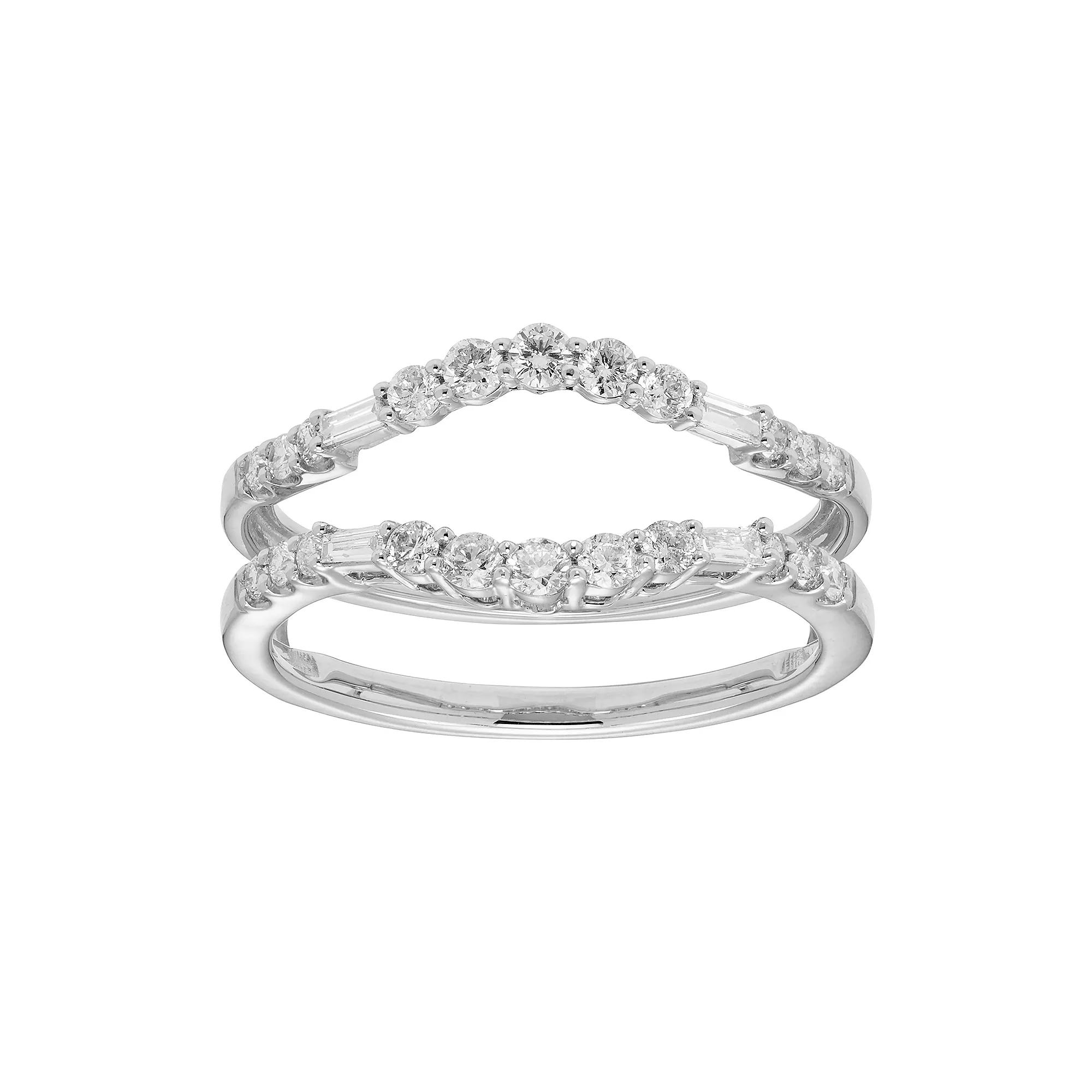 The Regal Collection 14k Gold 1/2 Carat T.W. Diamond Enhancer Wedding Ring, Women's, Size: 5, White Product Image