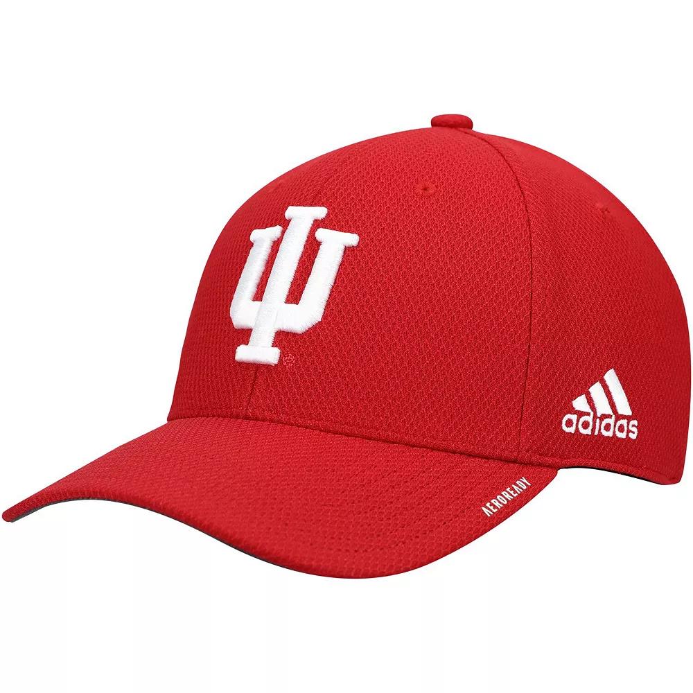 Men's adidas Crimson Indiana Hoosiers 2021 Sideline Coaches AEROREADY Flex Hat, Size: Small/Medium, Red Product Image