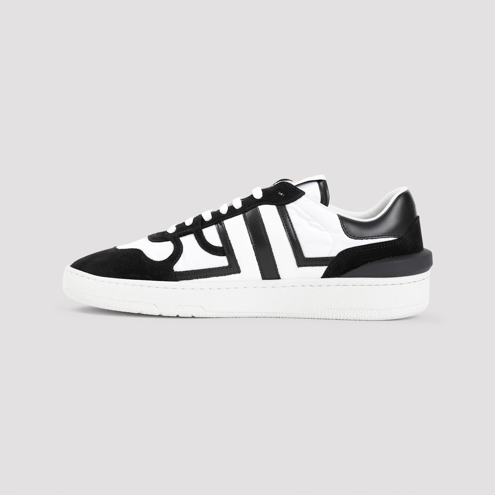 White & Black Clay Mesh Sneakers Product Image