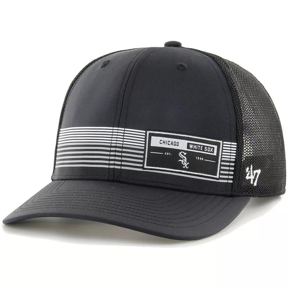 Men's '47 Black Chicago White Sox Rangefinder brrr Trucker Adjustable Hat Product Image