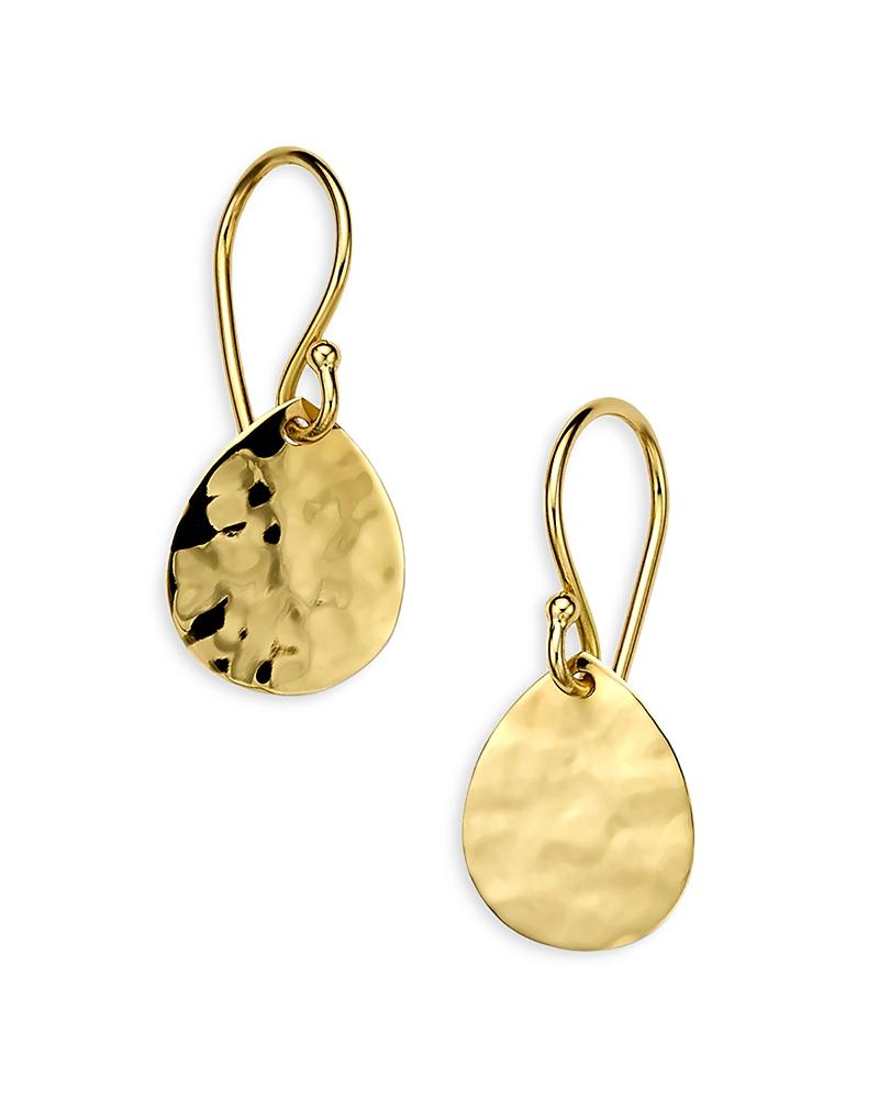 18K Classico Crinkle Hammered Teardrop Earrings, S Product Image