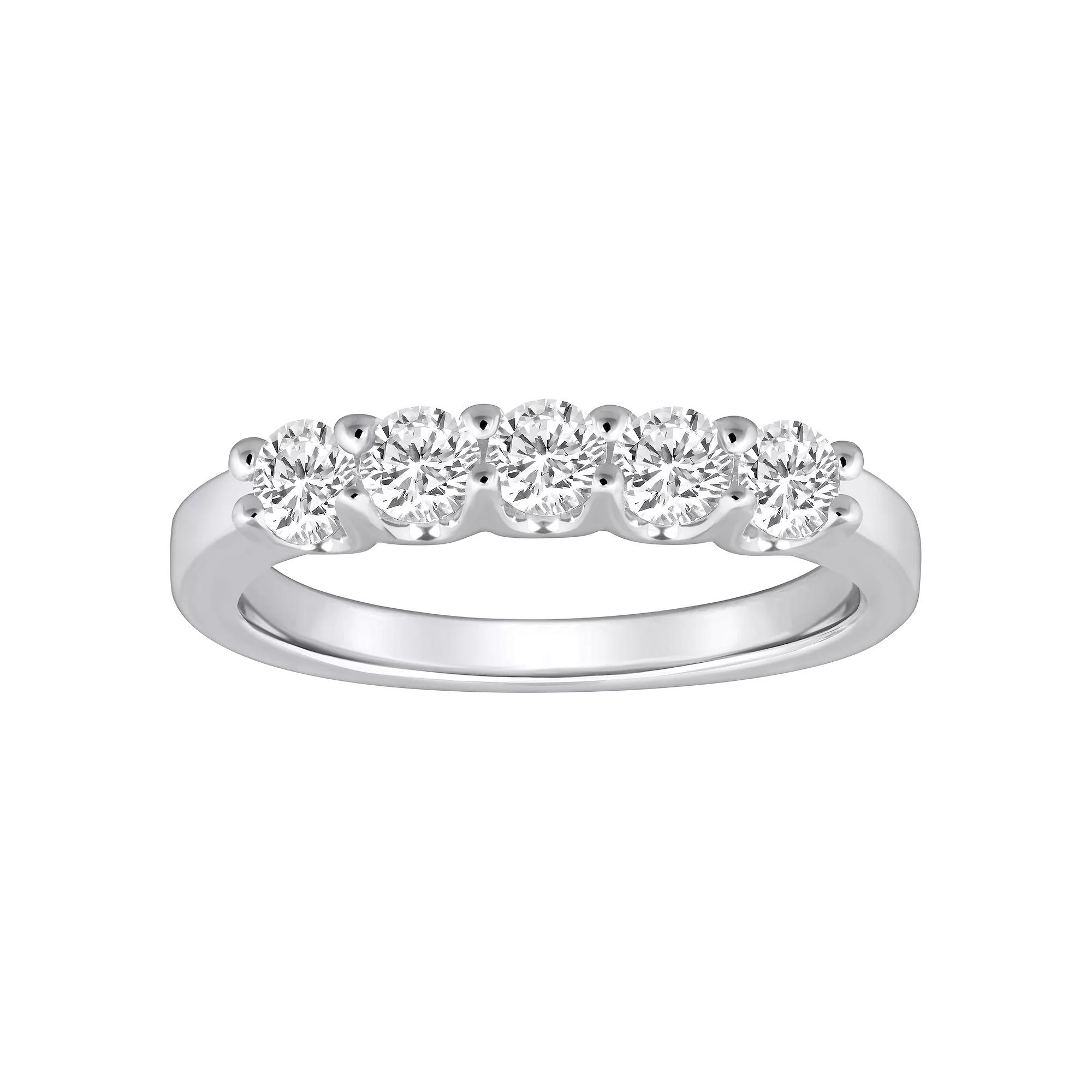 Alyson Layne 14k Gold 3/4 Carat T.W. Diamond 5-Stone Wedding Ring, Womens Pink Product Image