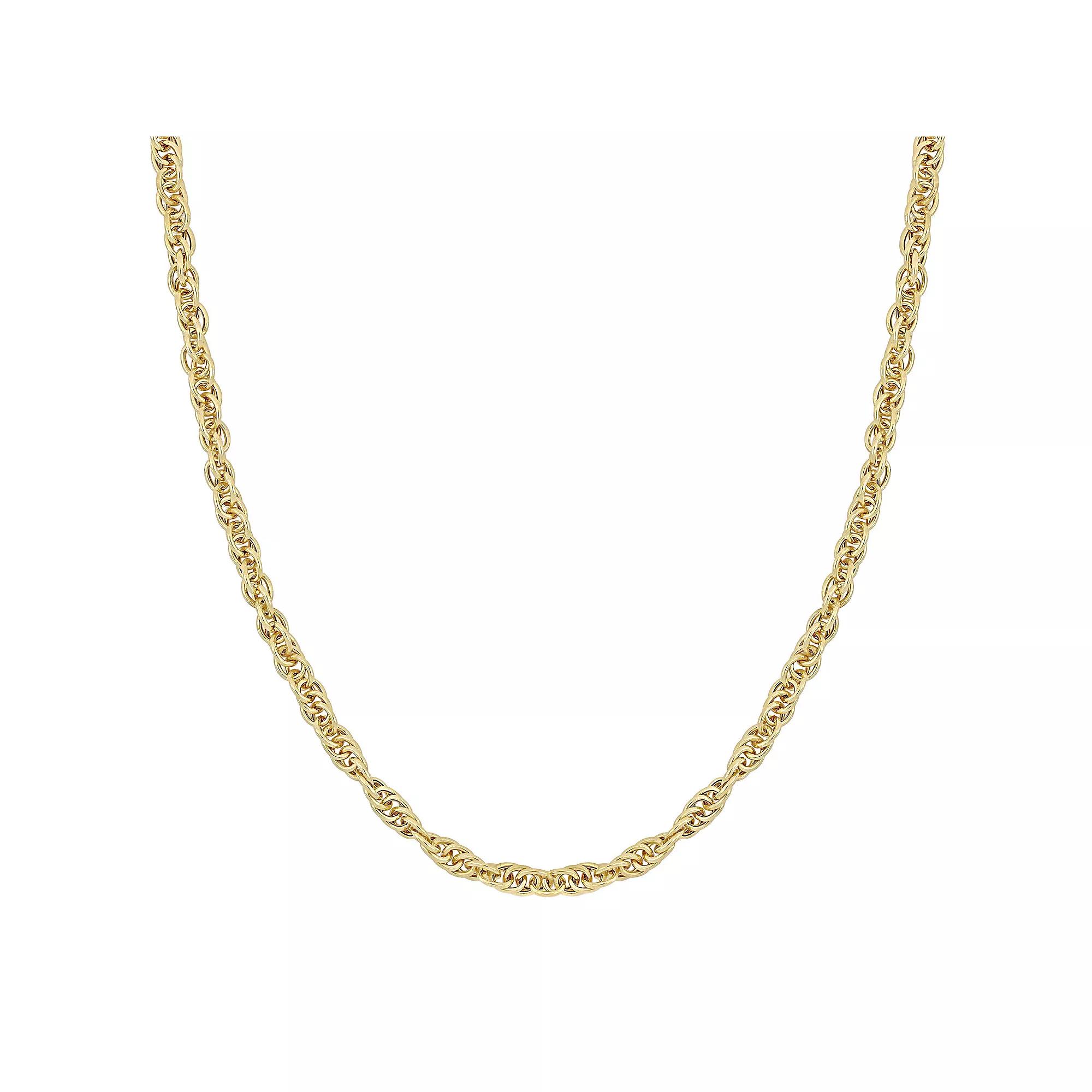 Stella Grace 18k Gold Over Silver Singapore Chain Necklace, Womens Gold Tone Product Image