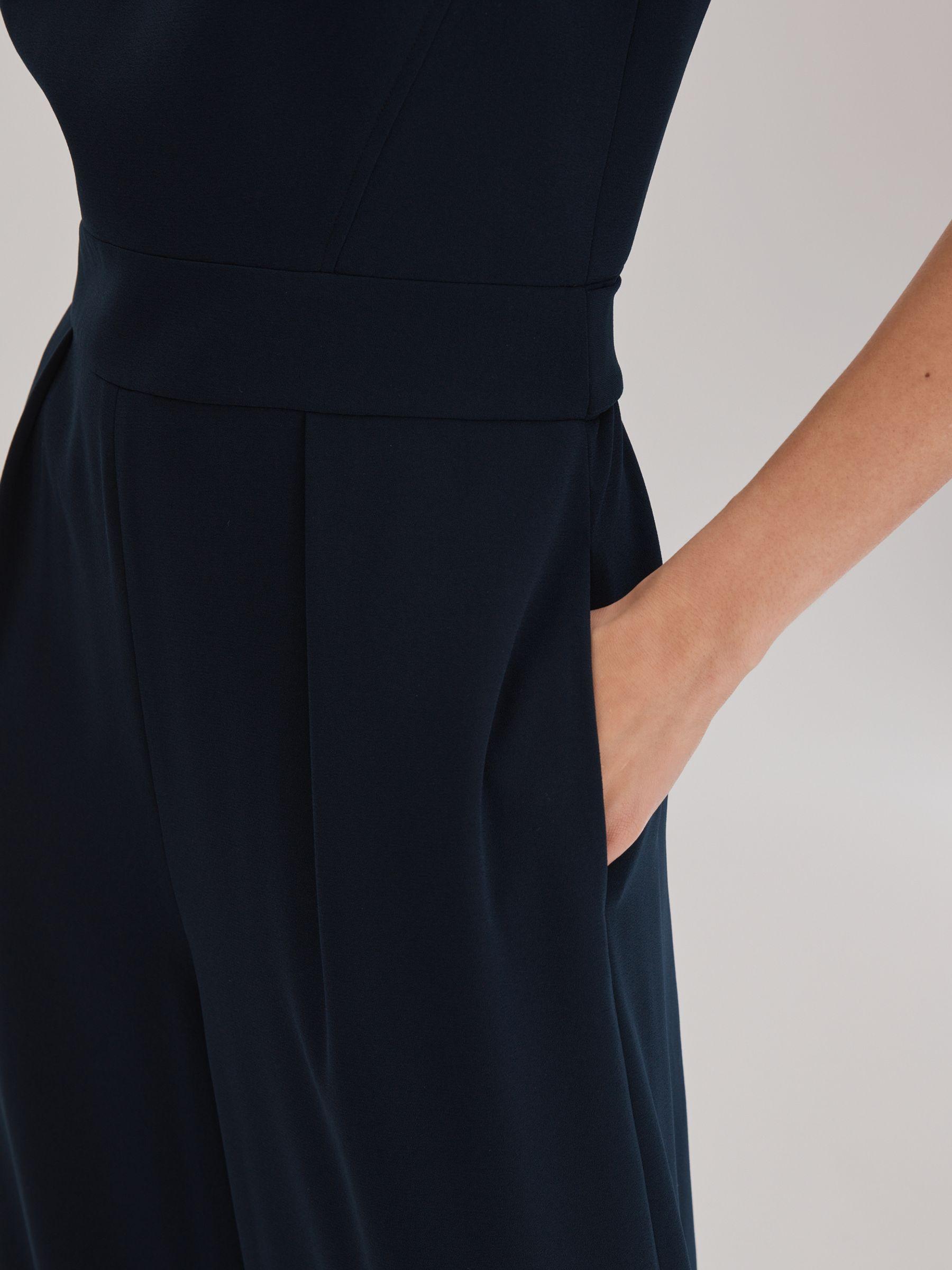 Florere Wide Leg Jumpsuit in Navy Product Image