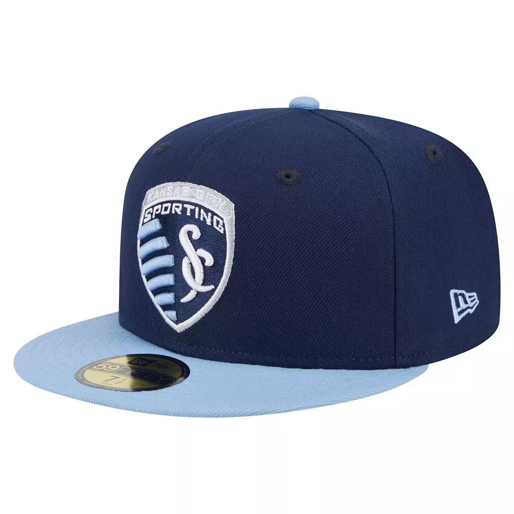 Men's New Era Navy Sporting Kansas City 2025 Kickoff 59FIFTY Fitted Hat,  Product Image