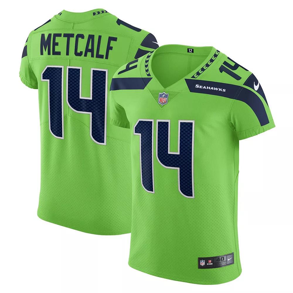 Men's Nike DK Metcalf Neon Green Seattle Seahawks Alternate Vapor Elite Player Jersey, Size: 44, Brt Gr Product Image