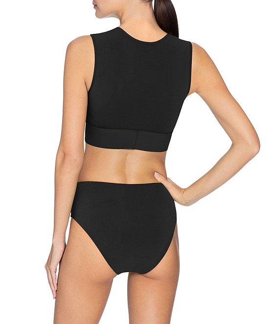 ROBIN PICCONE Ava Solid High Waist Swim Bottom Product Image