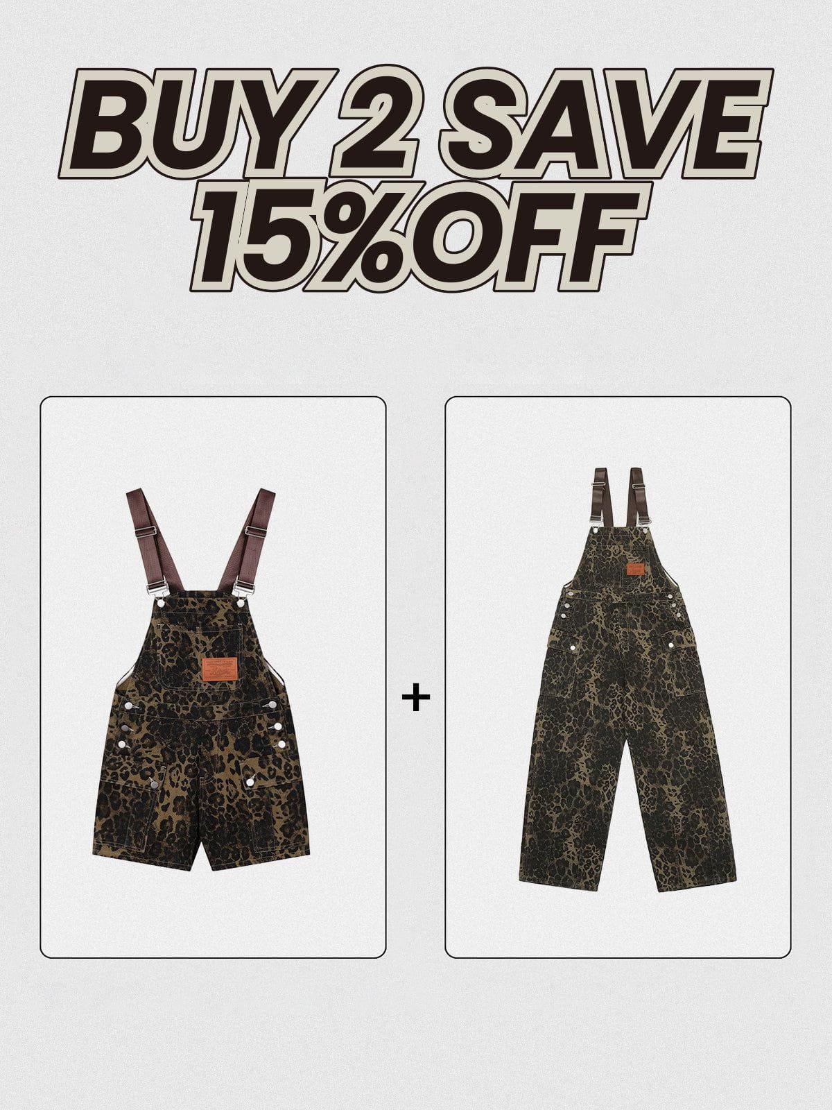 Aelfric Eden Leopard Overall Shorts Product Image