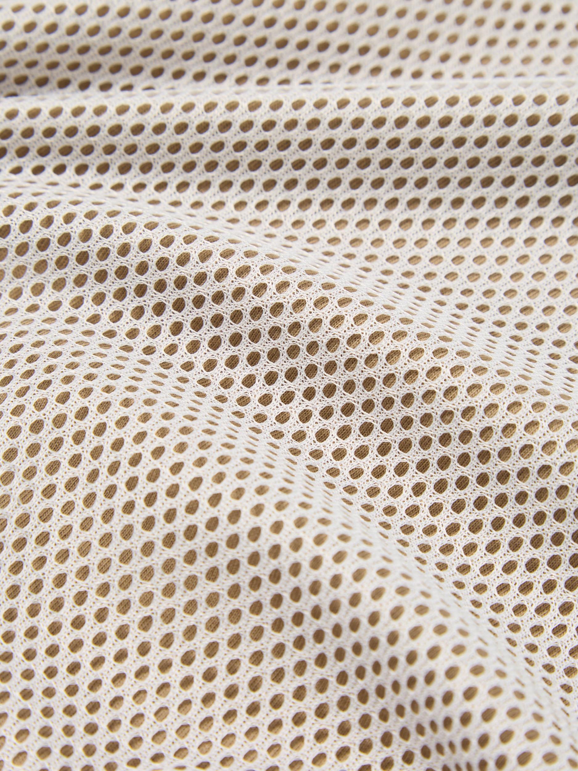 White/Sand Mesh/Single Jersey Basketball Vest Product Image