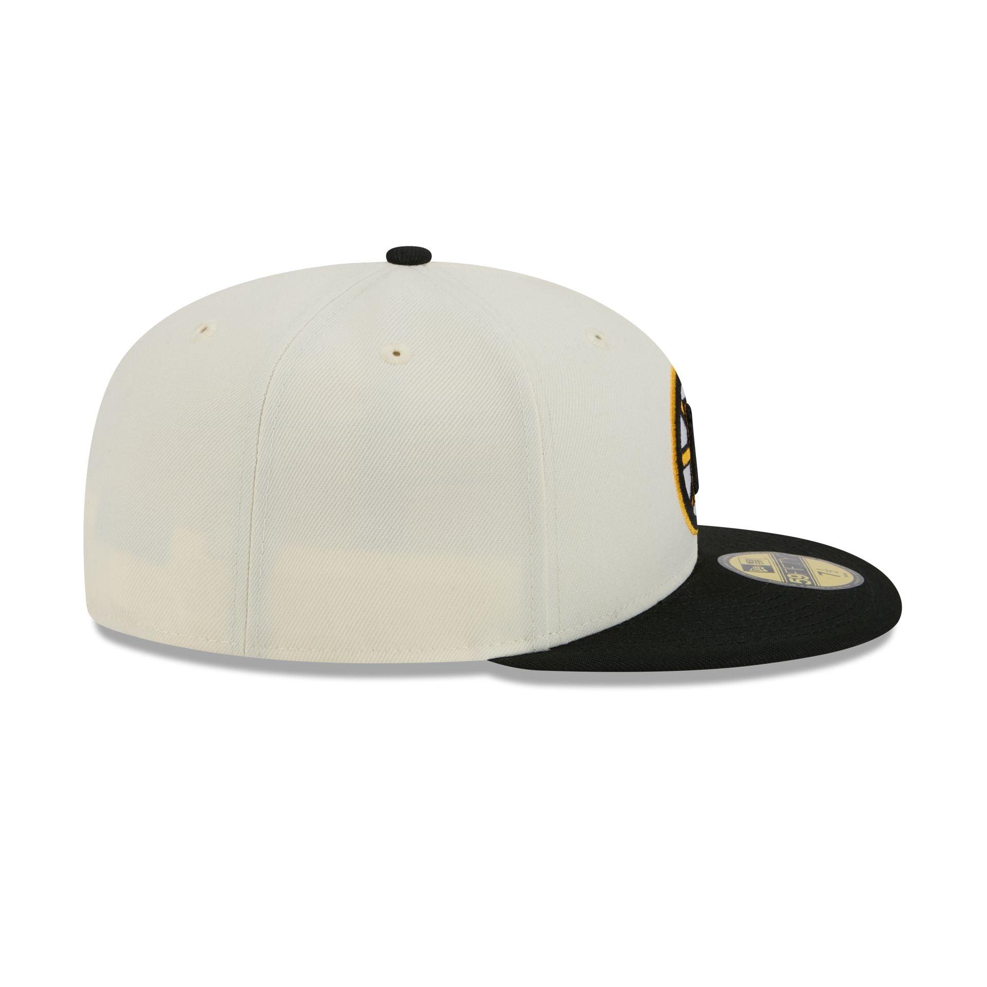 Boston Bruins Chrome White 59FIFTY Fitted Hat Male Product Image