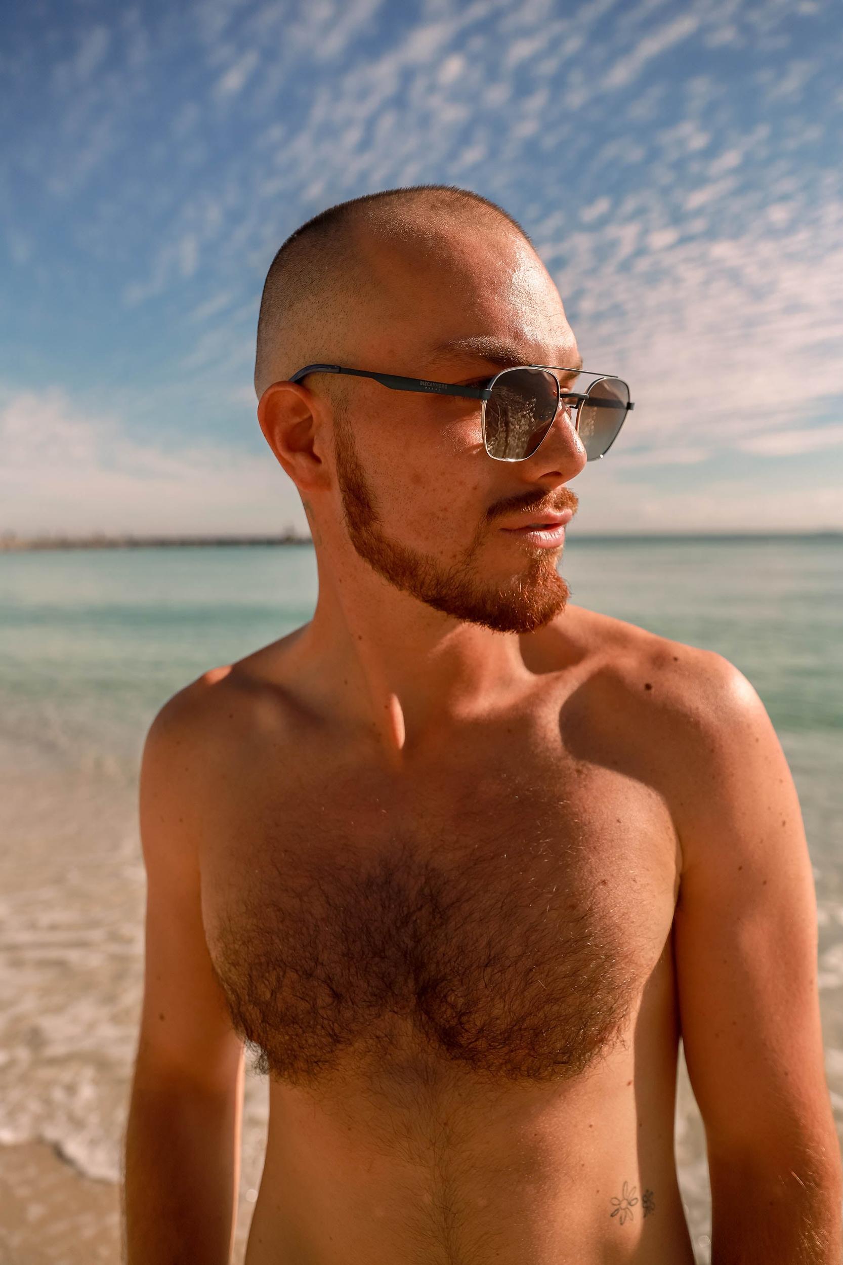 Biscayners Woodcrest Blue Men's Sunglasses Male Product Image