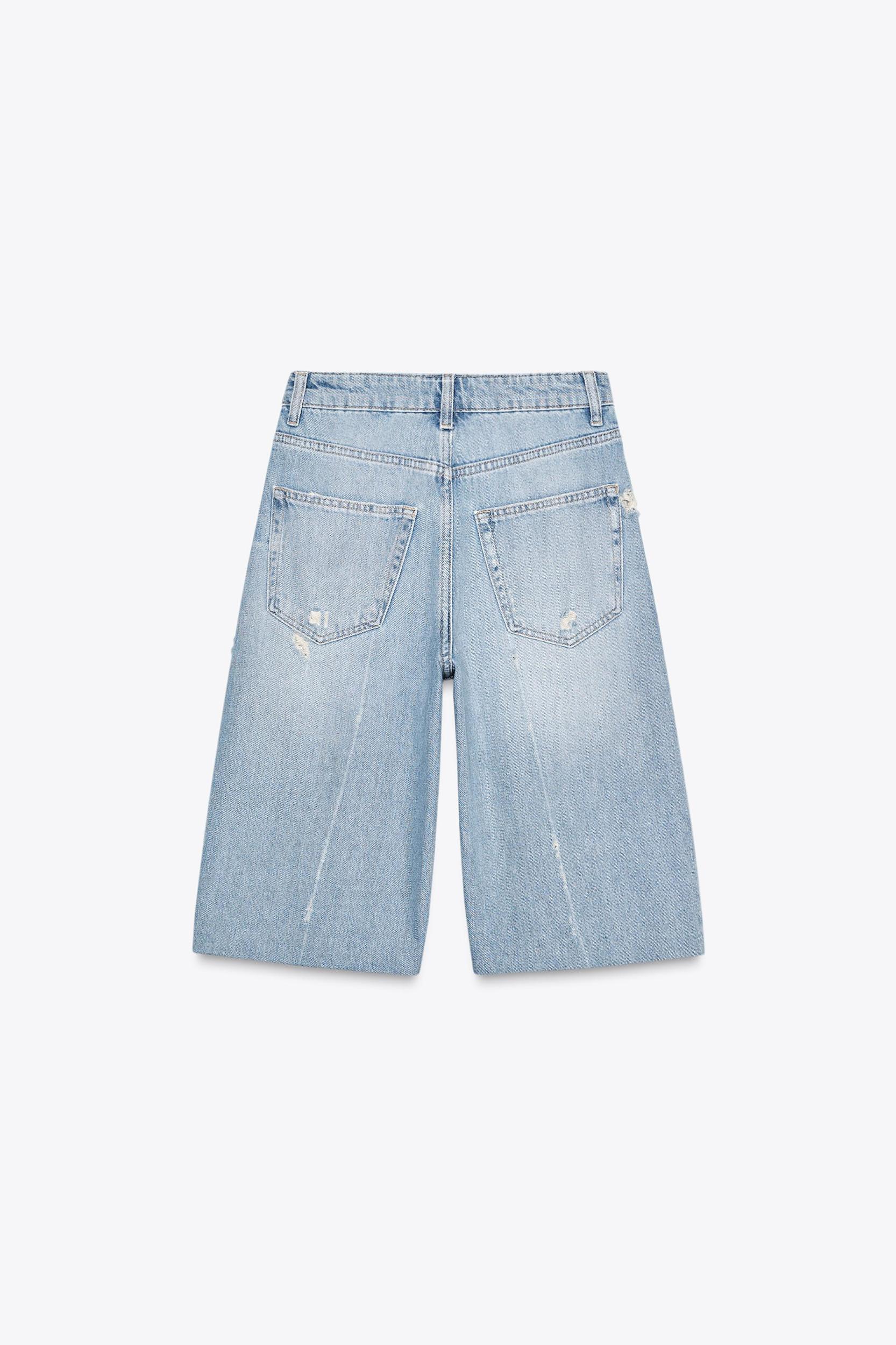 TRF MID-RISE DENIM JORTS Product Image