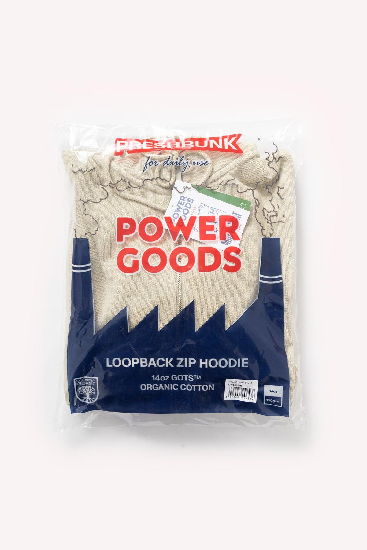 Power Goods - Loopback Zip Hoodie - Bone Product Image