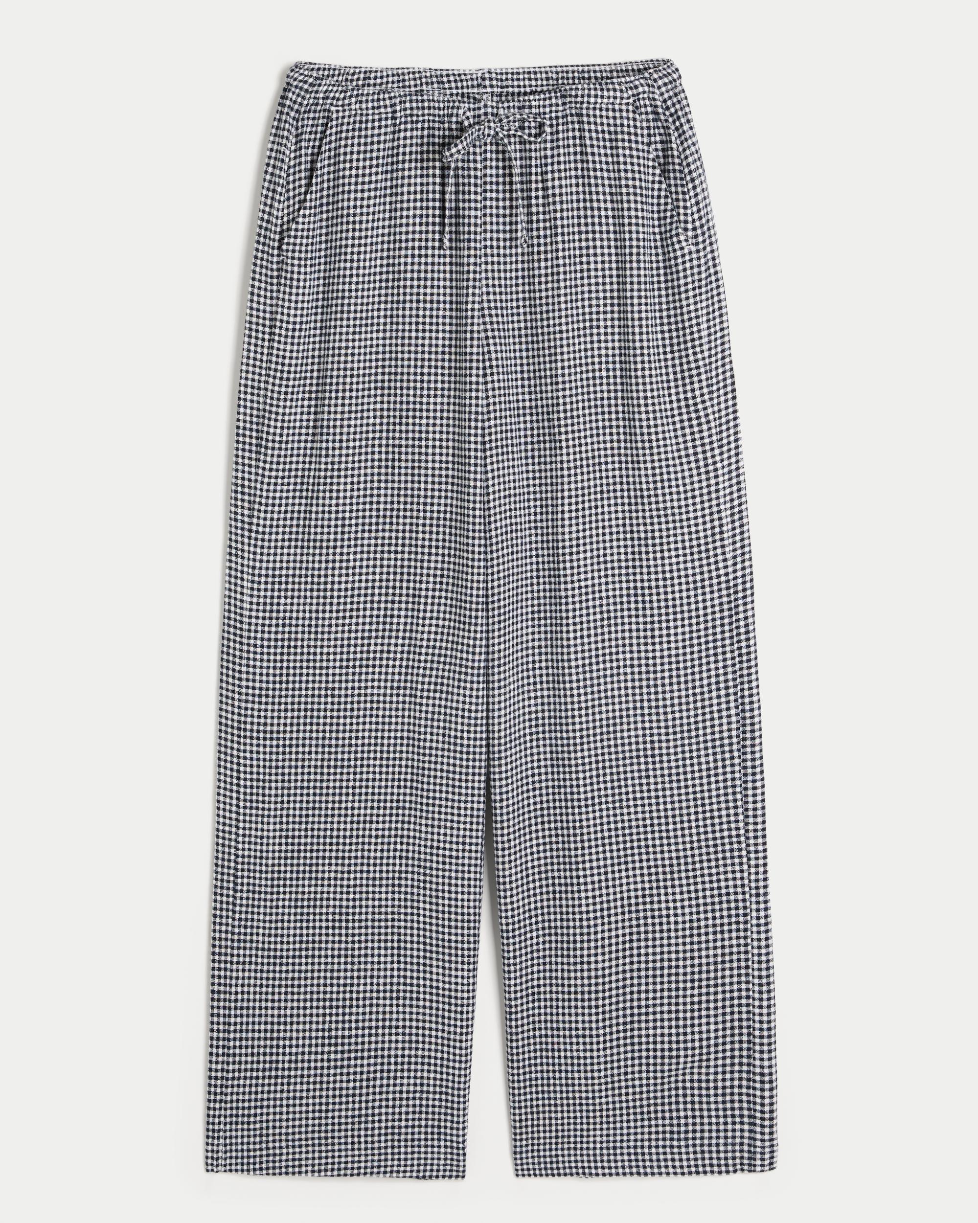 Linen-Blend Baggy Pull-On Pants Product Image