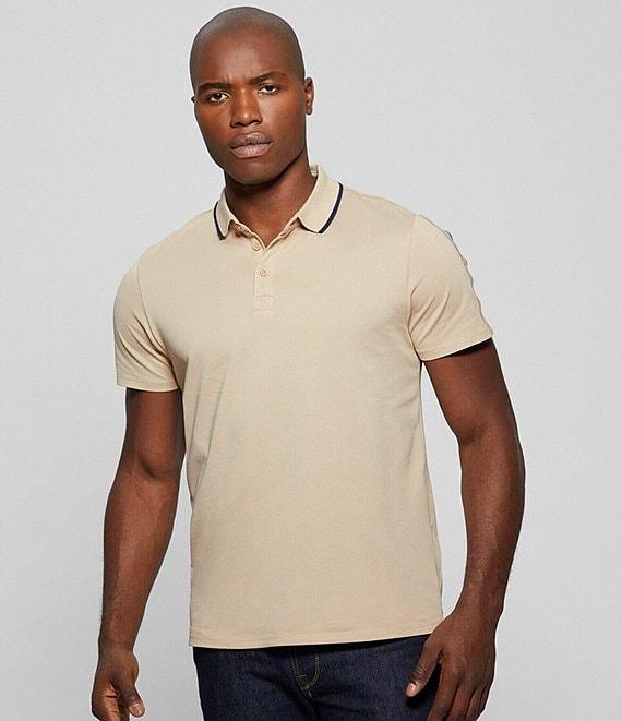 Guess Short Sleeve Pique Guess Tape Polo Product Image