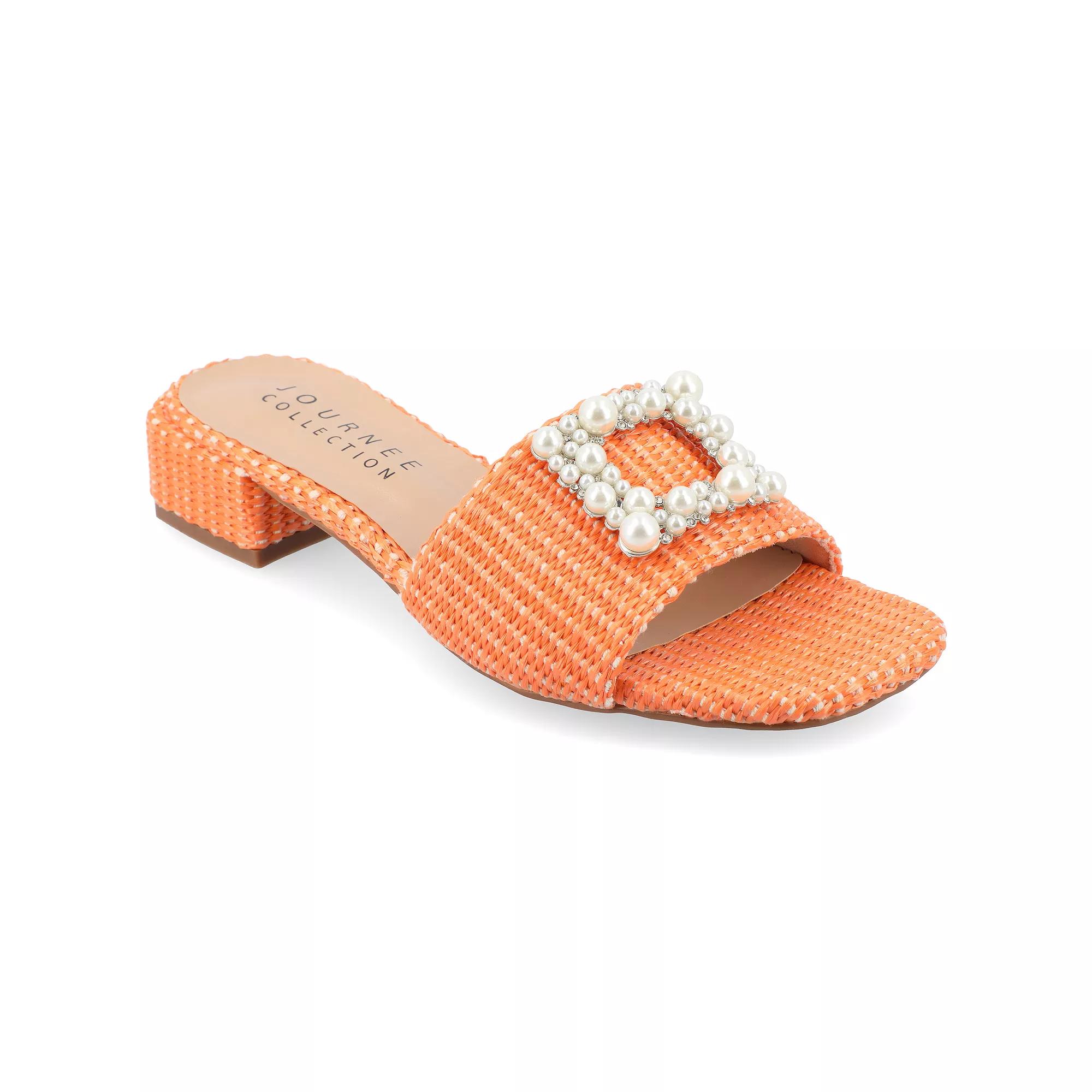 Journee Justina Women's Buckle Sandals,  Product Image