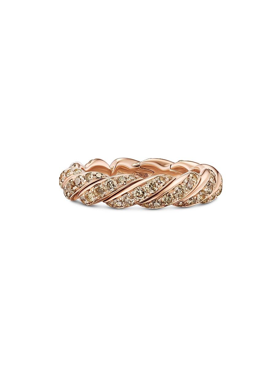 Womens Pavflex Band Ring in 18K Rose Gold Product Image