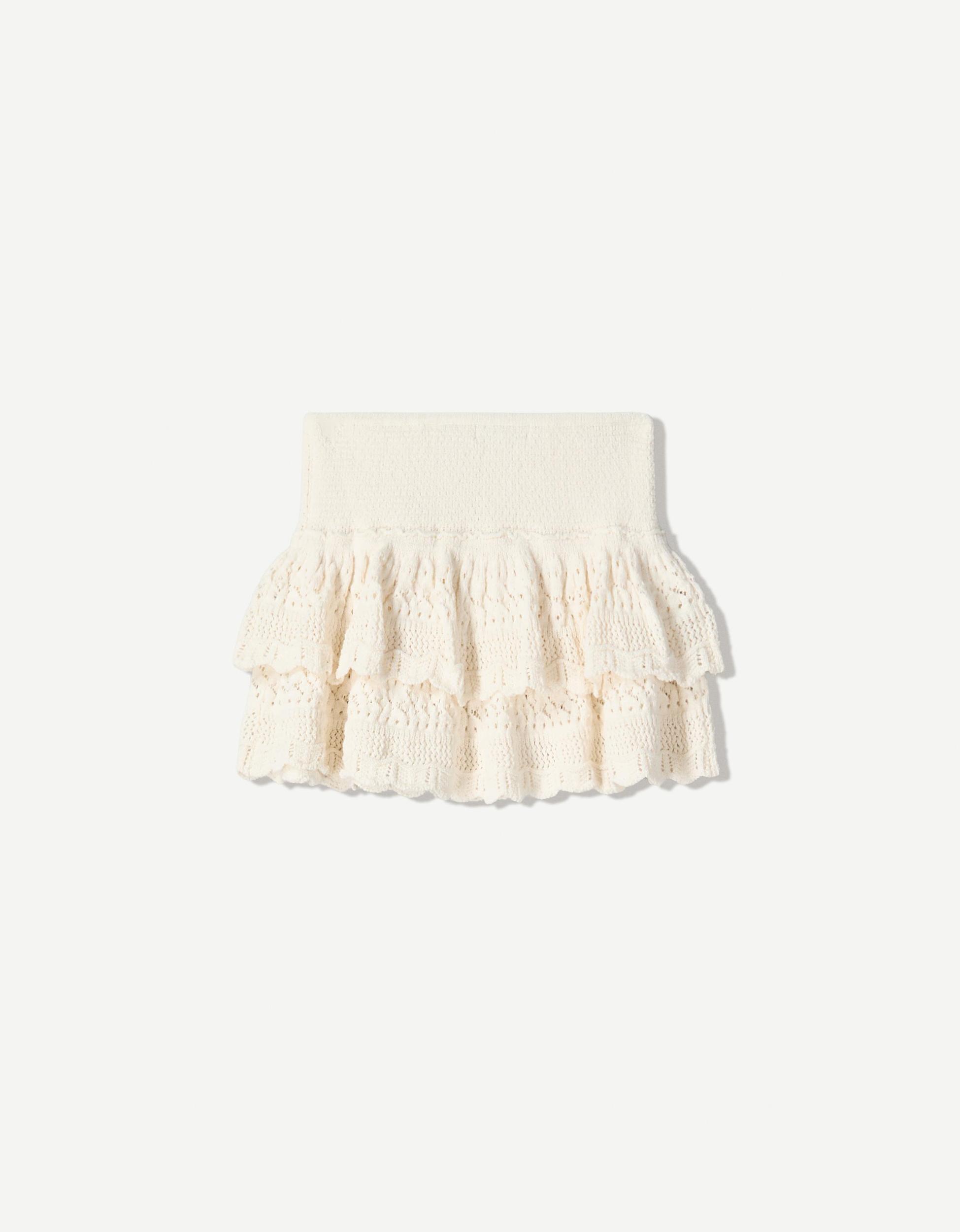 Mini skirt with ruffles Product Image