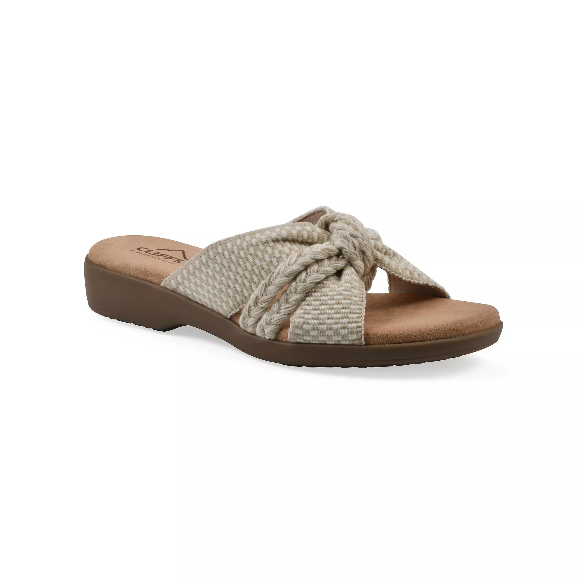 Cliffs by White Mountain Blinding Women's Slide Sandals, Size: 6.5 Medium, Natural Team Fabric Product Image