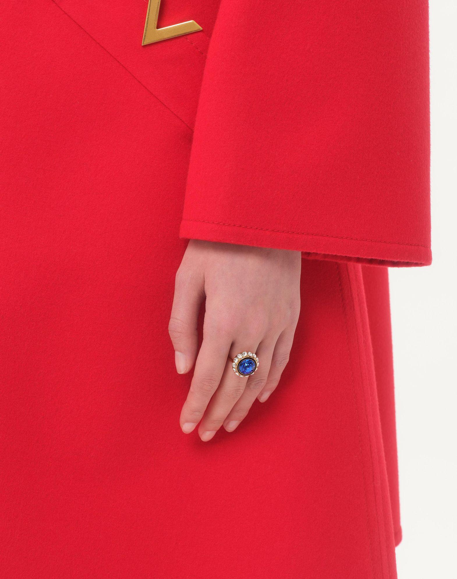 Vlogo Signature Ring In Metal, Enamel And Crystals Product Image