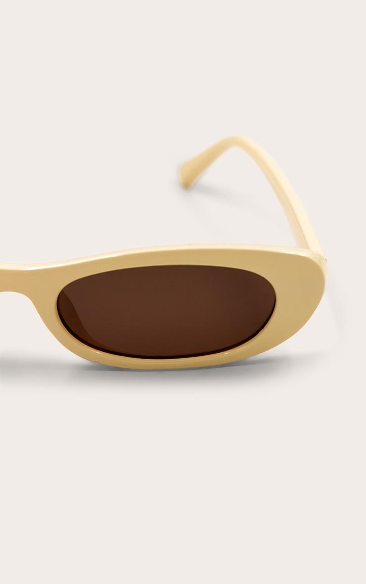 Butter Yellow Smooth Cat Eye Sunglasses Product Image