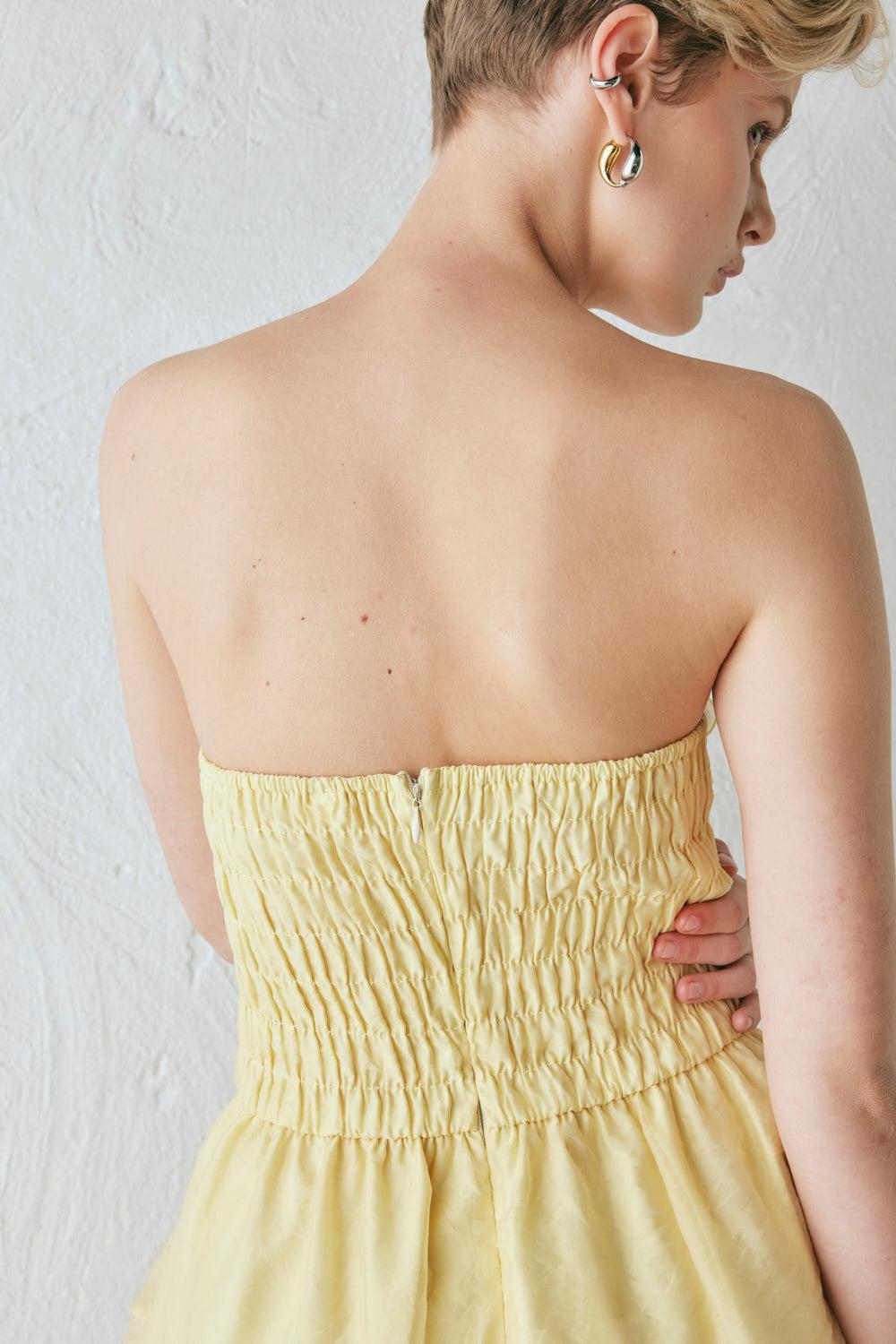 Paloma Mini Dress Lemon Product Image