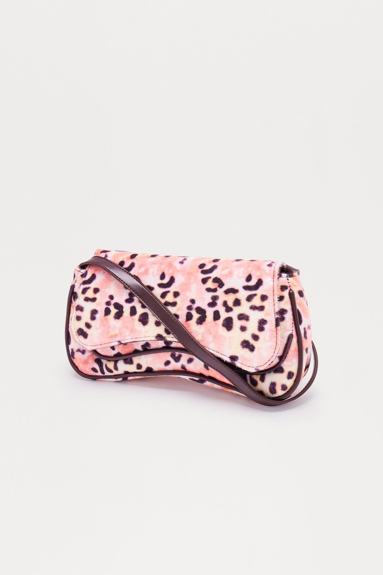 Wild Night Faux Fur Leopard Shoulder Bag - Brown/combo Female Product Image