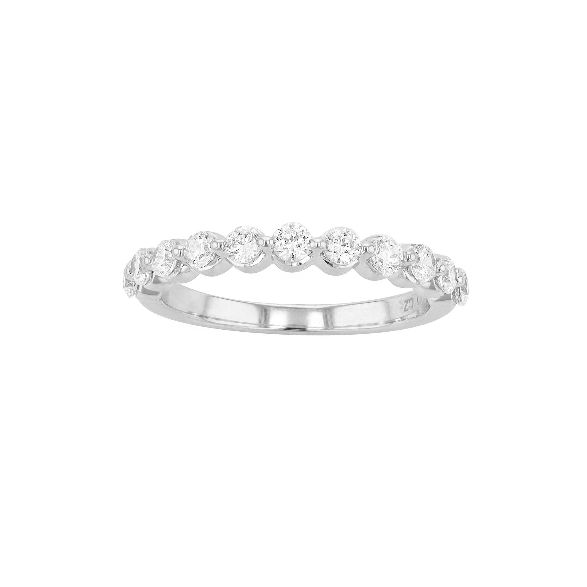 Diamond Brilliance 14k Gold 3/4 Carat T.W. Lab-Grown Diamond Floating Wedding Band, Women's,  Product Image