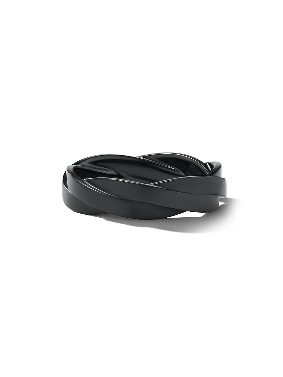 David Yurman Mens Dy Helios Band Ring Titanium, 6mm Product Image