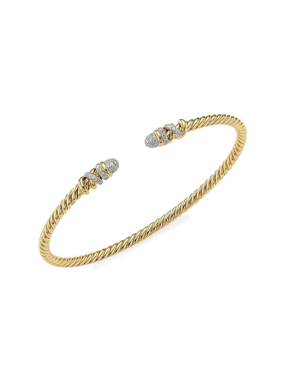 Womens Helena End Station Bracelet in 18K Yellow Gold with Diamonds Product Image
