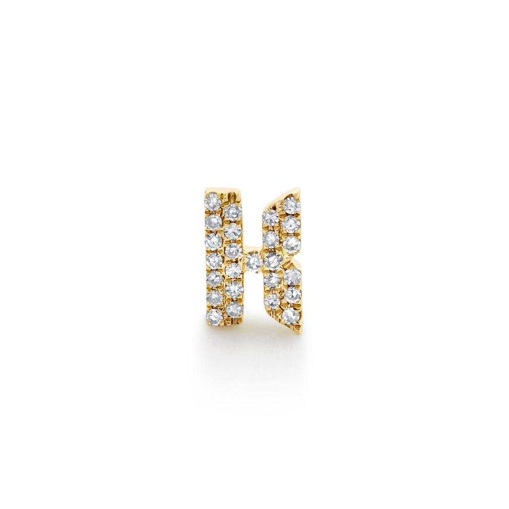 DIAMOND SINGLE PAVE INITIAL STUD Product Image