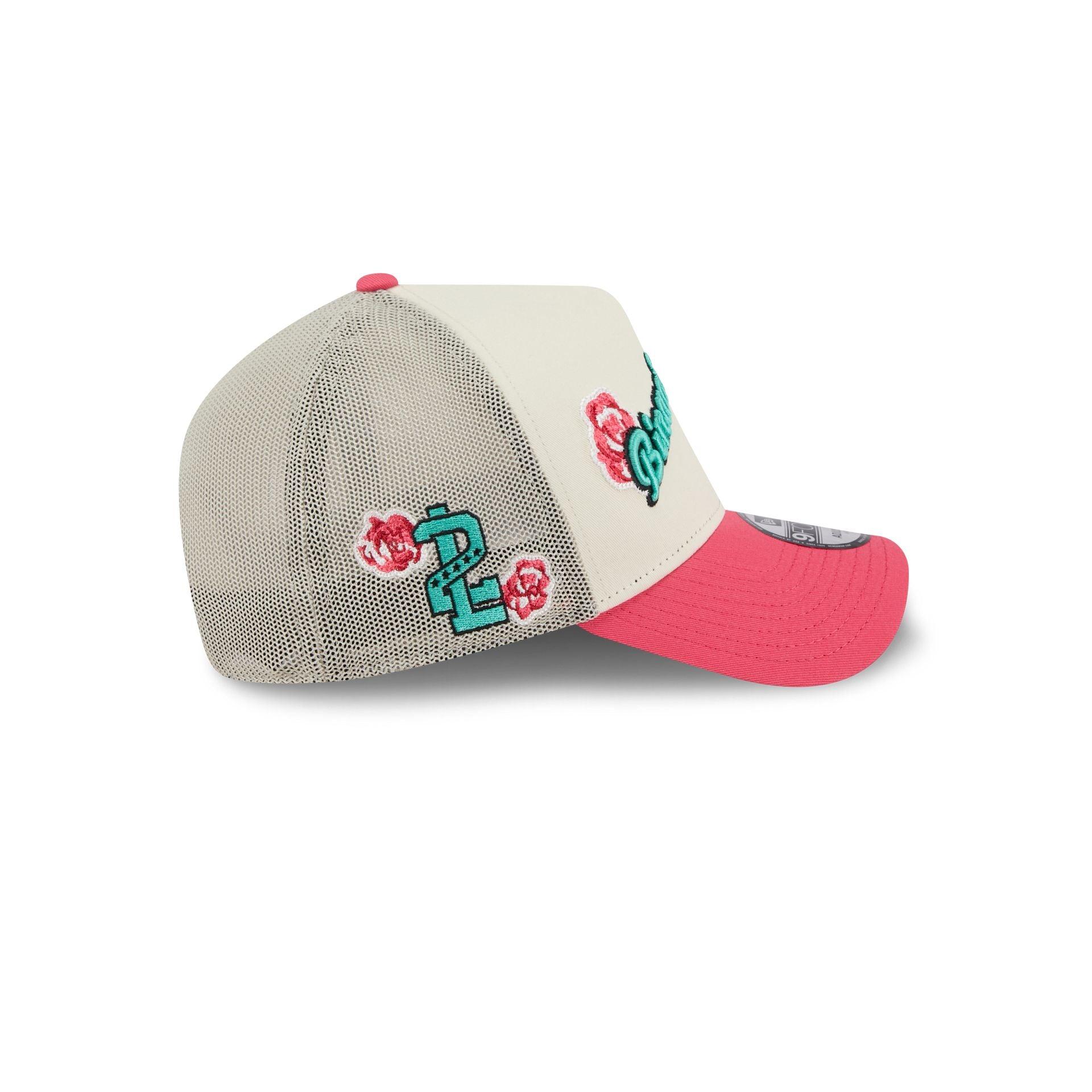 Tecolotes de los Dos Laredos Two-Tone Pink Rose 9FORTY A-Frame Snapback Hat Male Product Image